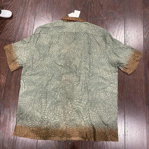 DRIES VAN NOTEN Carlton Boxy Brown Mint Cotton Shirt Men Size 54 NEW - Picture 4 of 10